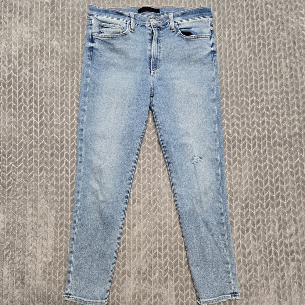 Joes Jeans The Charlie High Rise Skinny Crop Light Wash Blue Denim Size 30